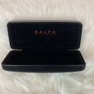 Ralph Lauren Black Hard Shell Glasses Case Felt Lined EUC